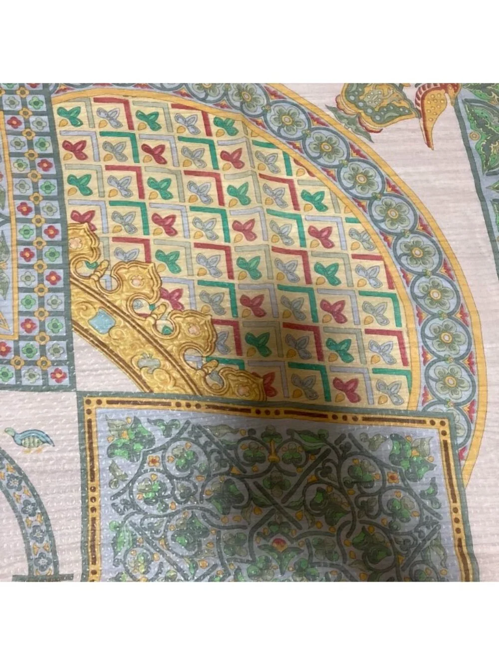 Hermes Carre 90 Ciels Byzantins Byzantine Sky Silk Sheer Large Scarf Multicolor